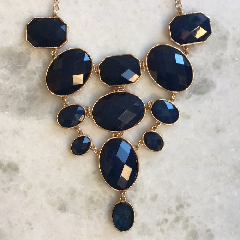 Elegant Blue and Gold Necklace